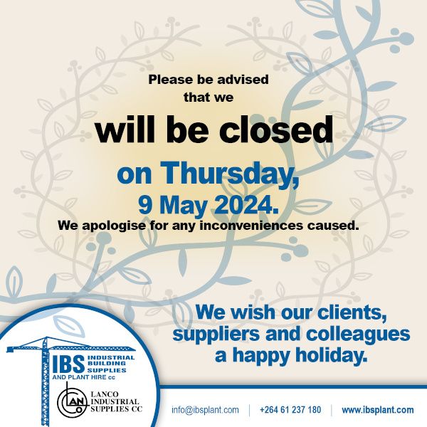 We will be closed on Thursday, 9 May 2024