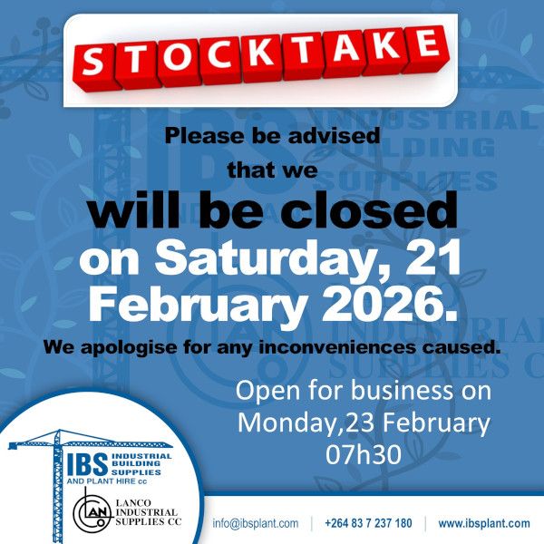 Closed for Stocktaking on 21 February 2026